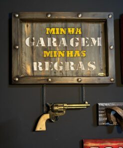 Quadro "Minha Garagem Minhas Regras"